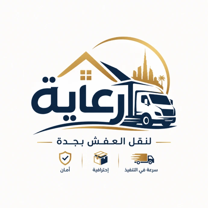 شعار شركة رعاية لنقل العفش بجدة